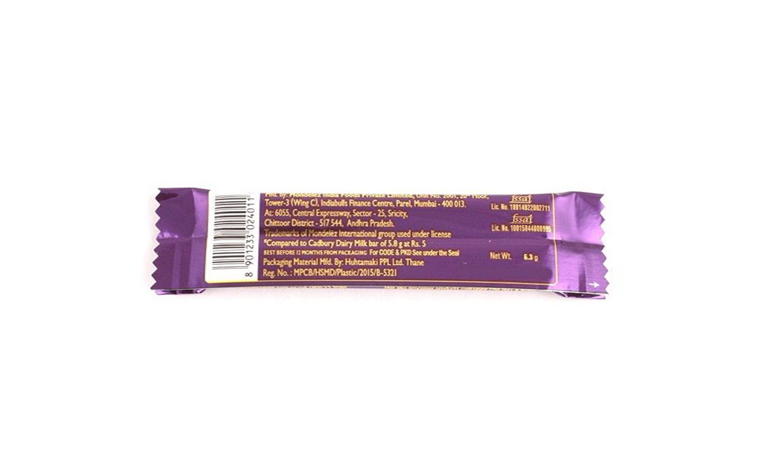 Cadbury Dairy Milk Chocolate Now Bigger   Pack  6.3 grams